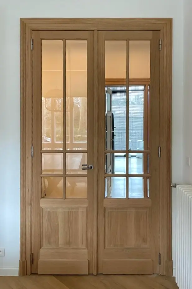Porte intérieur en Chêne style Art Nouveau réalisée par Bois Intemporel