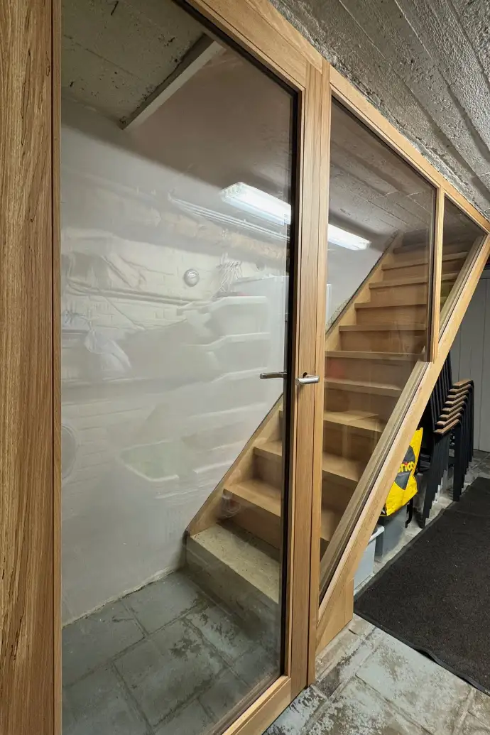 Cloison en hêtre sur mesure réalisé par Bois Intemporel